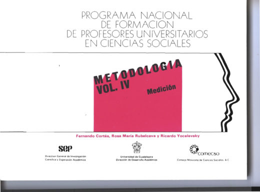 Metodología Vol. IV. Medición
