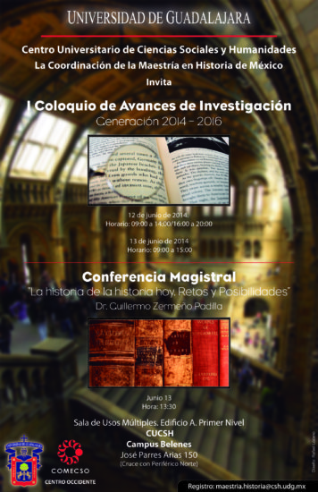 La historia de la historia hoy: Dr. Guillermo Zermeño – CUCSH UdG/COMECSO Centro Occidente