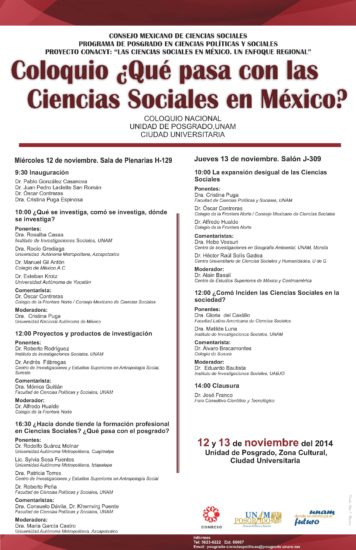 Coloquio «¿Qué pasa con las Ciencias sociales en México?» | COMECSO