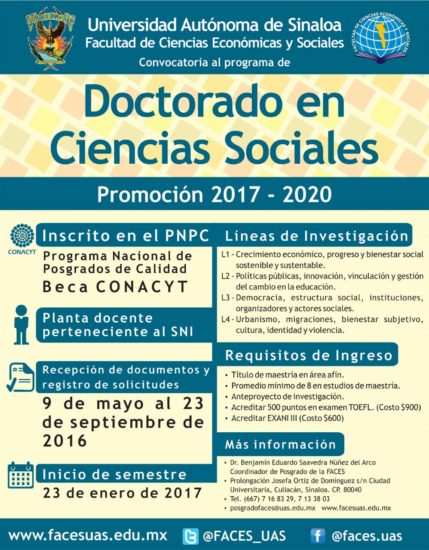Doctorado en Ciencias Sociales | Universidad Autónoma de Sinaloa