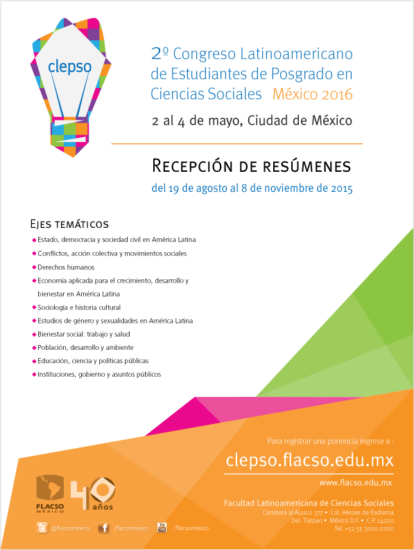 Segundo Congreso Latinoamericano de Estudiantes de Posgrado | Flacso-México