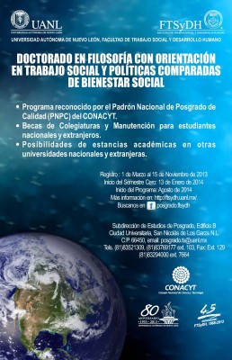 Doctorado en Filosofía con Orientación en Trabajo Social y Políticas Comparadas de Bienestar Social – UANL