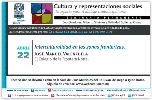 Tercera sesión de El Seminario Permanente de Cultura y Representaciones Sociales  | Instituto de Investigaciones Sociales, UNAM