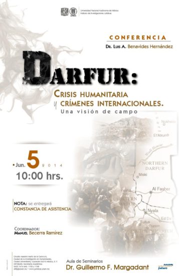 DARFUR:  Crisis Humanitaria y Crímenes Internacionales. Una visión de campo – IIJ/UNAM