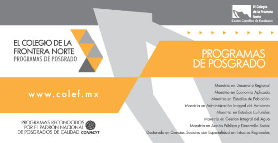 Programas de posgrado de El Colegio de la Frontera Norte