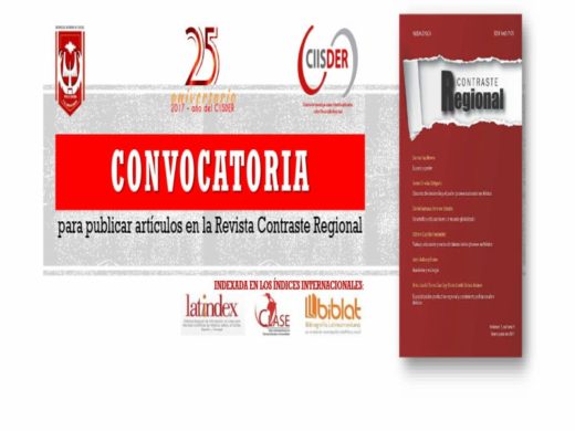 Convocatoria Revista Contraste Regional