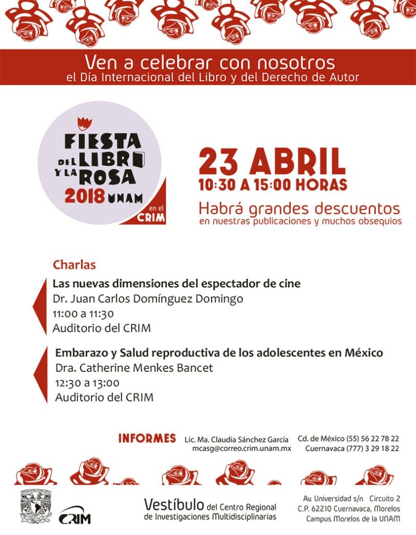 Fiesta del libro y la rosa en el CRIM