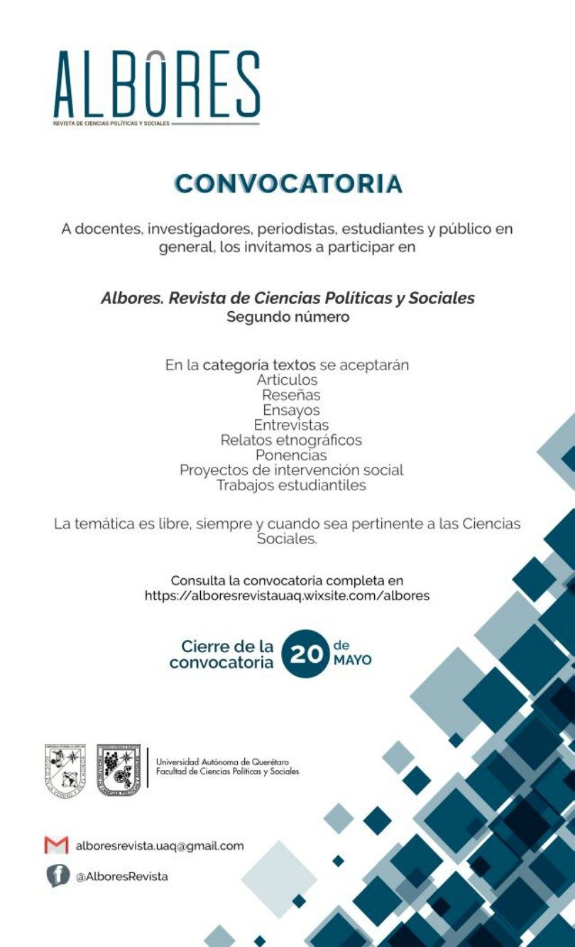 Convocatoria segundo número | Revista Albores