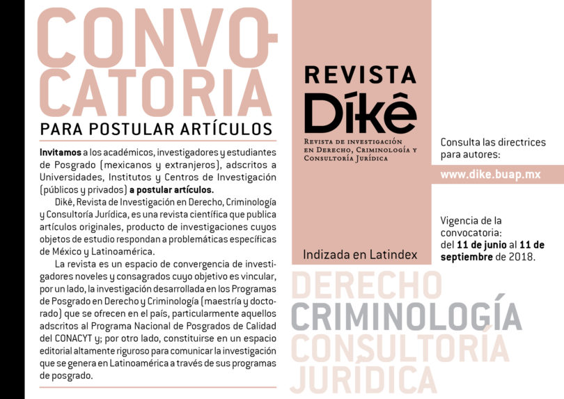 Convocatoria Revista Díkê