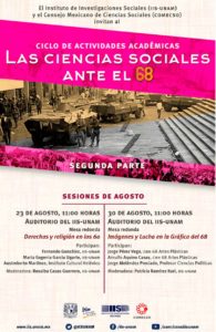 Las Ciencias Sociales ante el 68 | sesiones agosto (II)