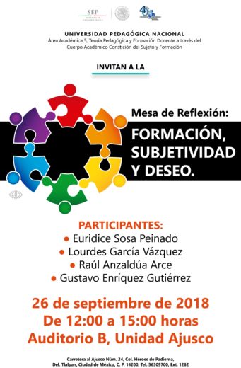 Mesa: Formación, Subjetividad y Deseo