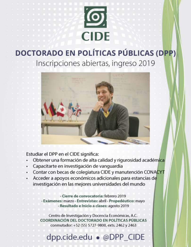 Doctorado en Políticas Públicas | CIDE 2019