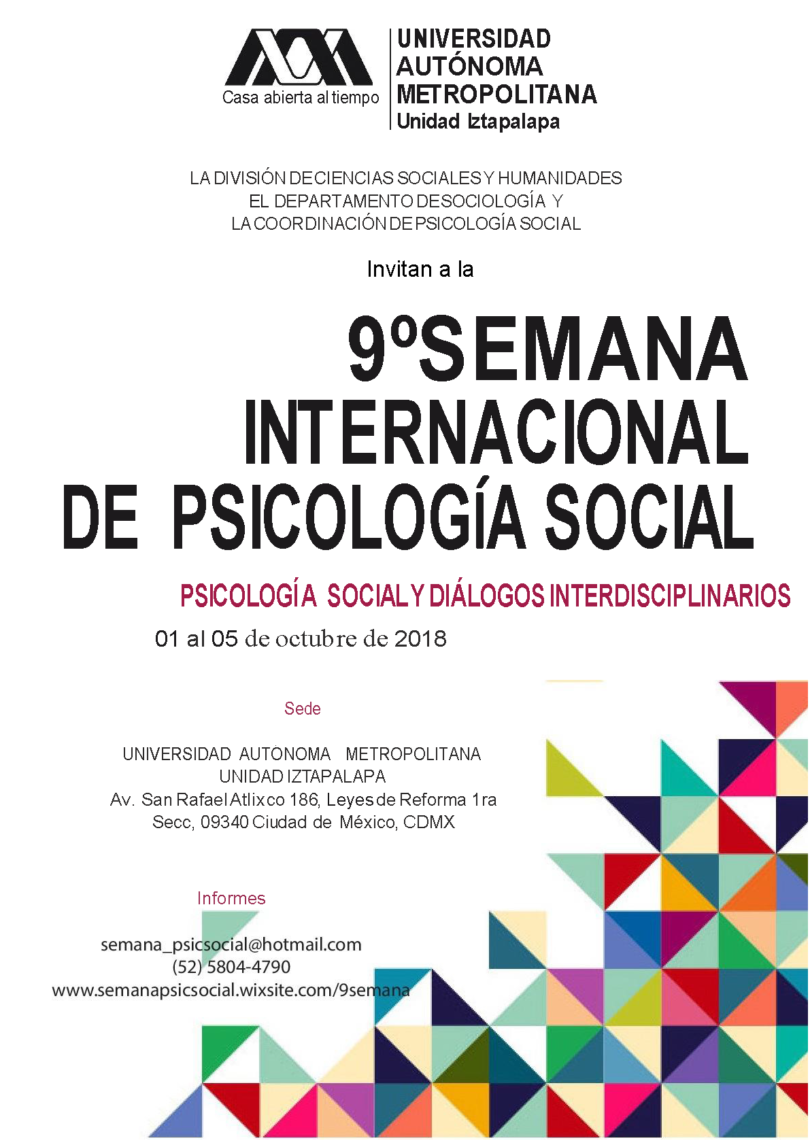 IX Semana Internacional de Psicología Social