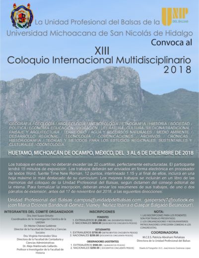XIII Coloquio Internacional Multidisciplinario