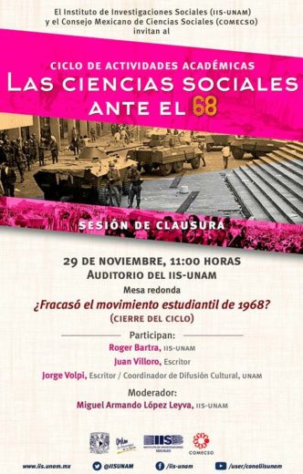 Las Ciencias Sociales ante el 68 | clausura