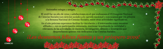 Felices fiestas y próspero año 2019