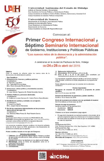 Gobierno, instituciones y políticas públicas 2019