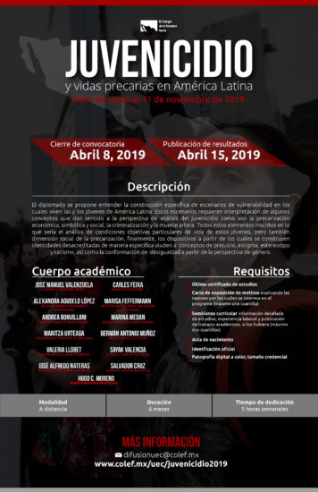 Juvenicidio y vidas precarias | Diplomado 2019