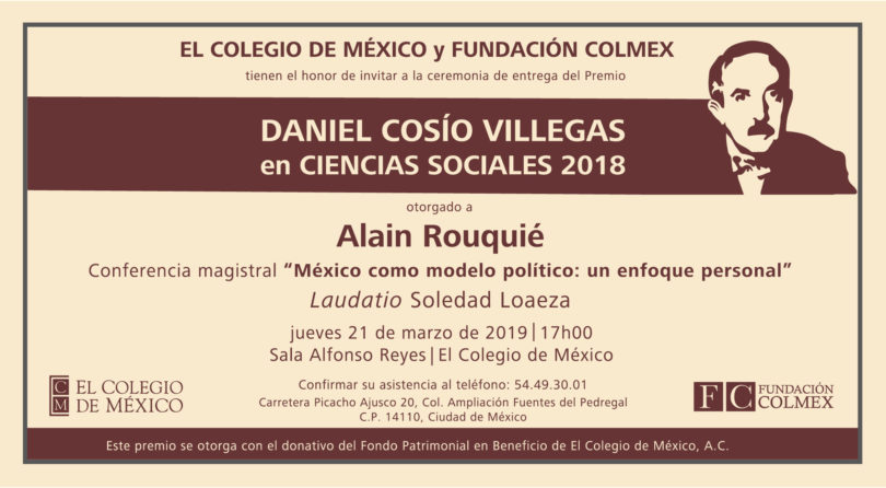 Ceremonia de Entrega Premio Daniel Cosío Villegas