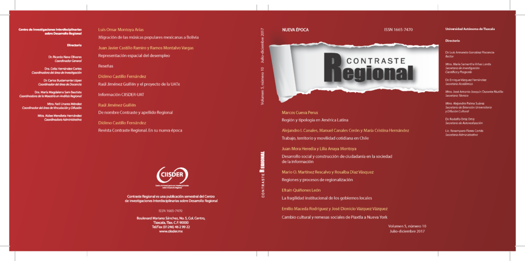 Revista Contraste Regional, núm.10, vol. 5