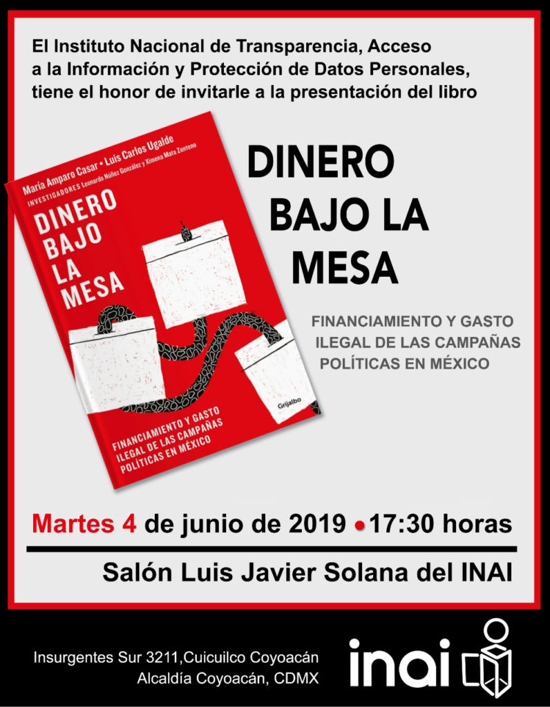 Presentación del libro: Dinero bajo la mesa