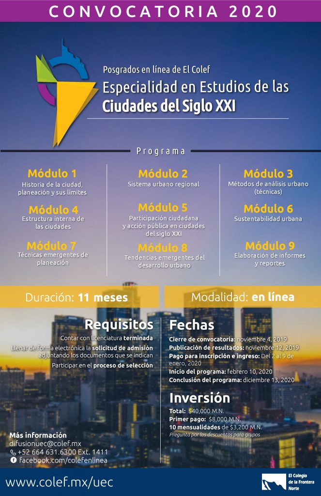 Especialidad en Estudios de las Ciudades del Siglo XXI