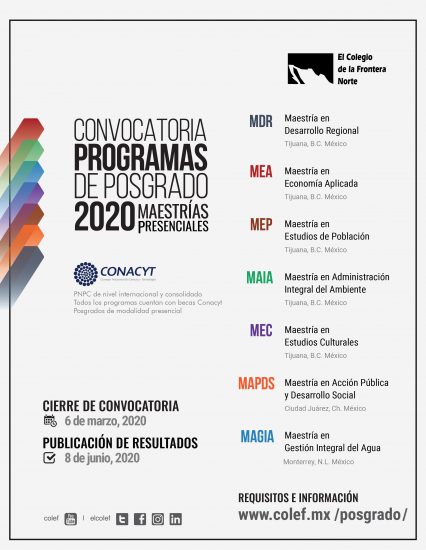 Programas de posgrado 2020-COLEF