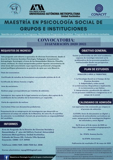 Maestría en Psicología Social / UAM-X