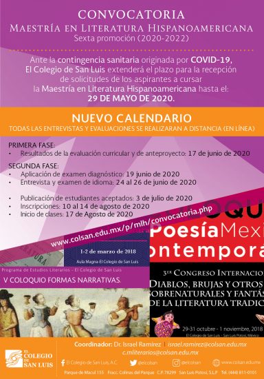 Maestría en Literatura Hispanoamericana