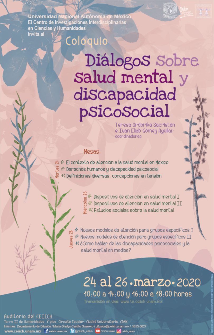 Coloquio Diálogos sobre salud mental y discapacidad psicosocial