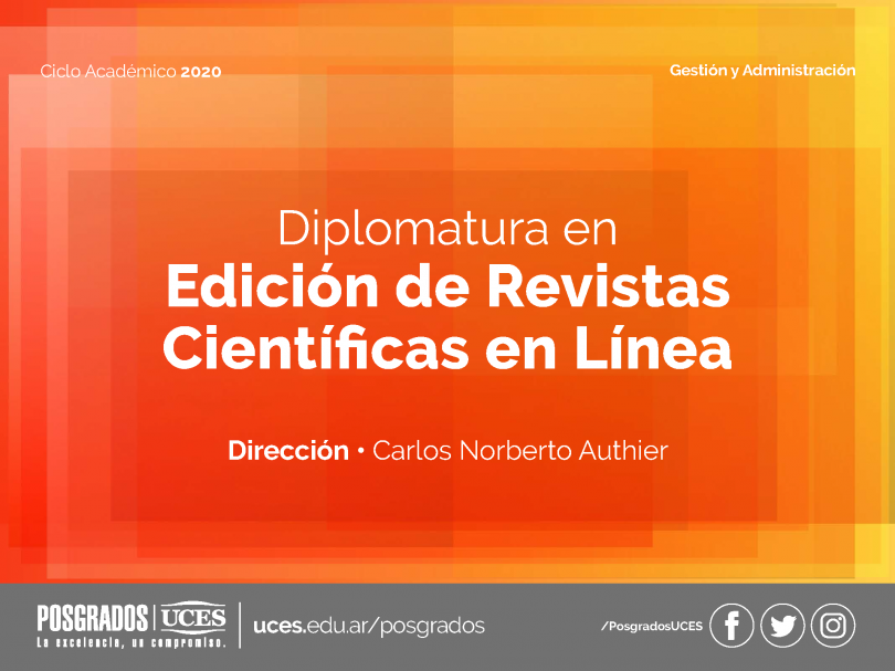 Diplomatura en Edición de Revistas Científicas en Línea