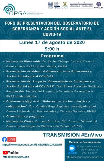 Observatorio de gobernanza y acción social ante el COVID-19