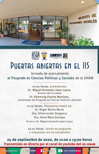 Jornada de acercamiento al Posgrado en Ciencias Políticas y Sociales de la UNAM