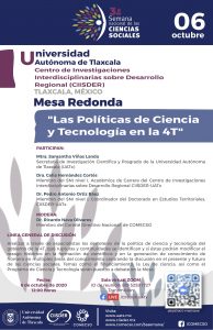 Mesa redonda «Las Políticas de Ciencia y Tecnología en la 4T»
