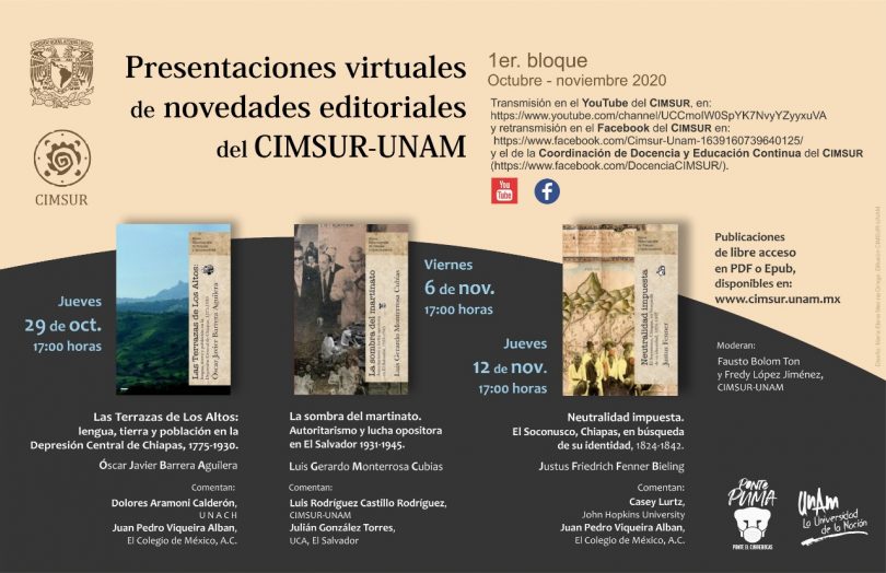 Presentaciones de novedades editoriales del CIMSUR-UNAM