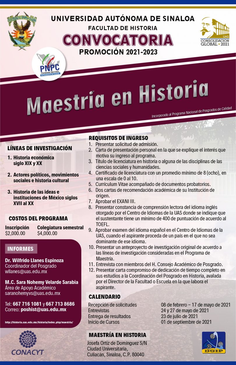 Maestría en Historia | UAS