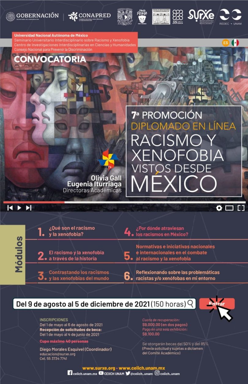 7a promoción. Diplomado Racismo y Xenofobia vistos desde México