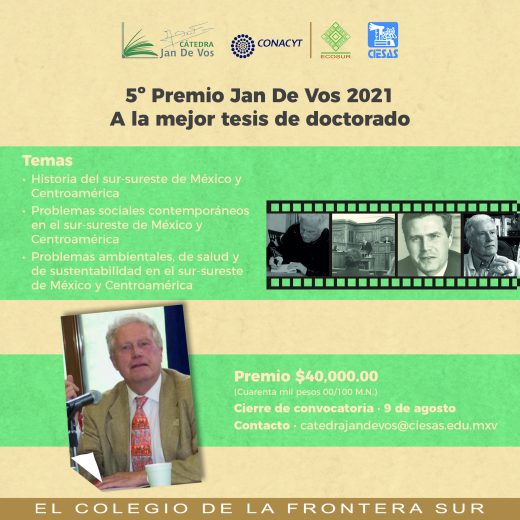 5o. Premio Jan De Vos a la mejor tesis de doctorado