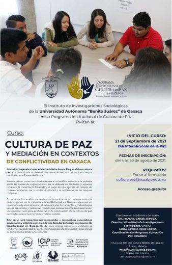 Cultura de paz y mediación en contextos de conflictividad en Oaxaca