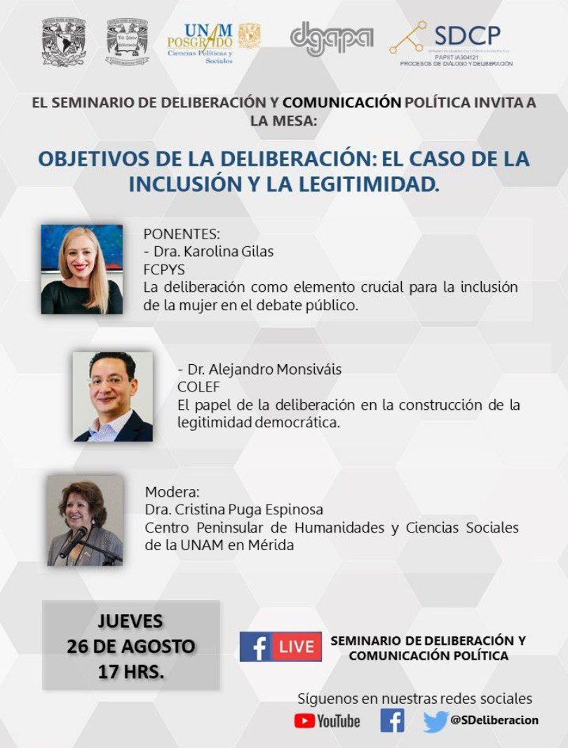 Objetivos de la deliberación: el caso de la inclusión y la legitimidad