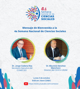 Mensaje de bienvenida a la 4a Semana Nacional de las Ciencias Sociales