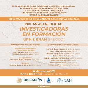 Encuentro de investigadoras en formación UPN – ENAH (MÉXICO)