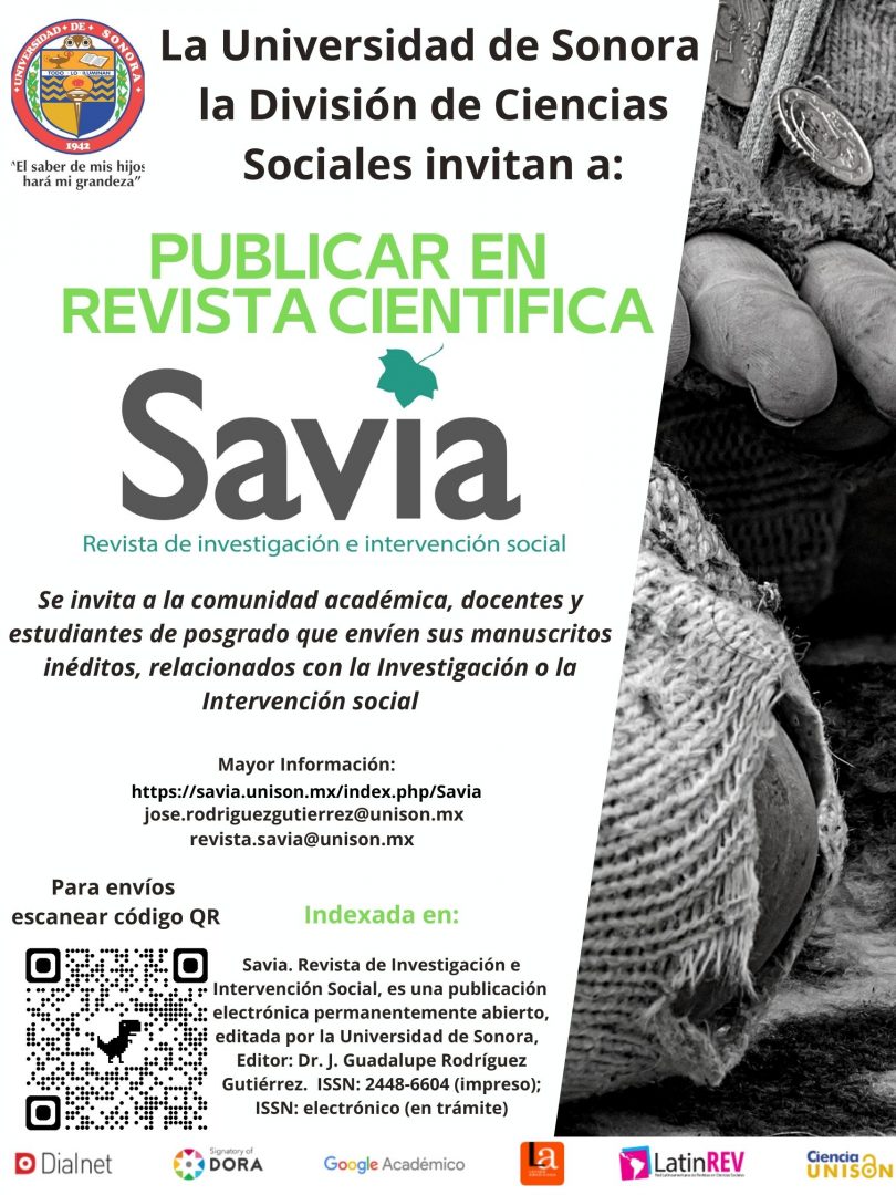 Invitación a publicar en la Revista Savia