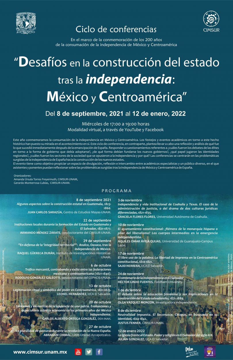 Desafíos en la construcción del estado tras la independencia México y Centroamérica