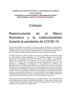 Repercusiones en el Marco Normativo y la institucionalidad durante la pandemia de COVID-19