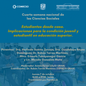 Estudiantes desde casa. Implicaciones para la condición juvenil y estudiantil en educación superior