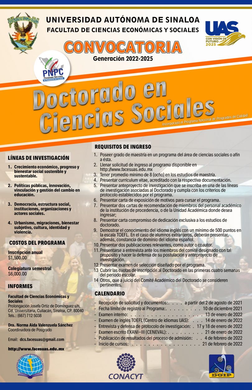 Doctorado en Ciencias Sociales (2022-2025)