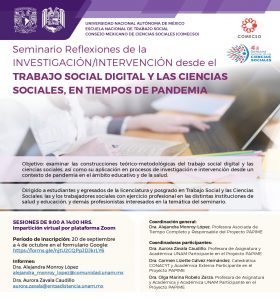 Reflexiones de la investigación/intervención desde el trabajo social digital y las ciencias sociales, en tiempos de pandemia