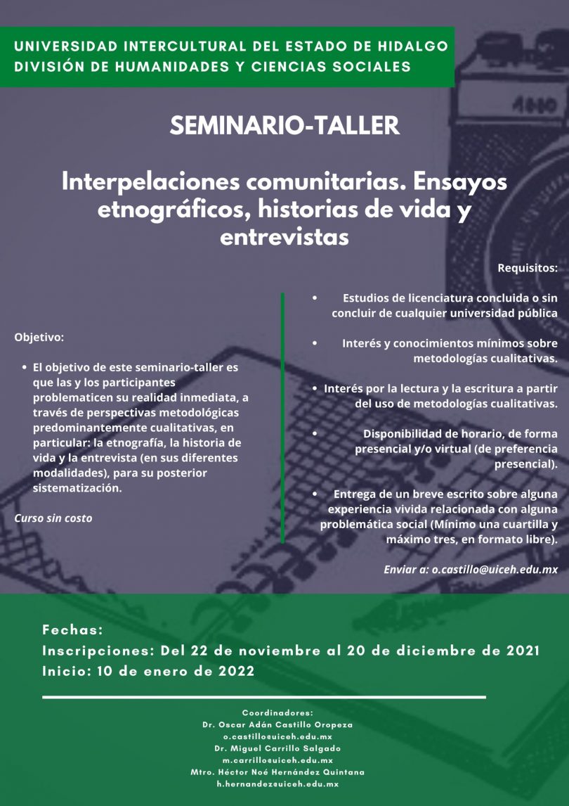 Seminario-Taller Interpelaciones comunitarias