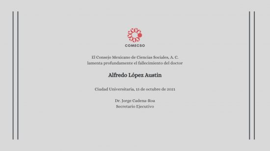 Alfredo López Austin. In memoriam